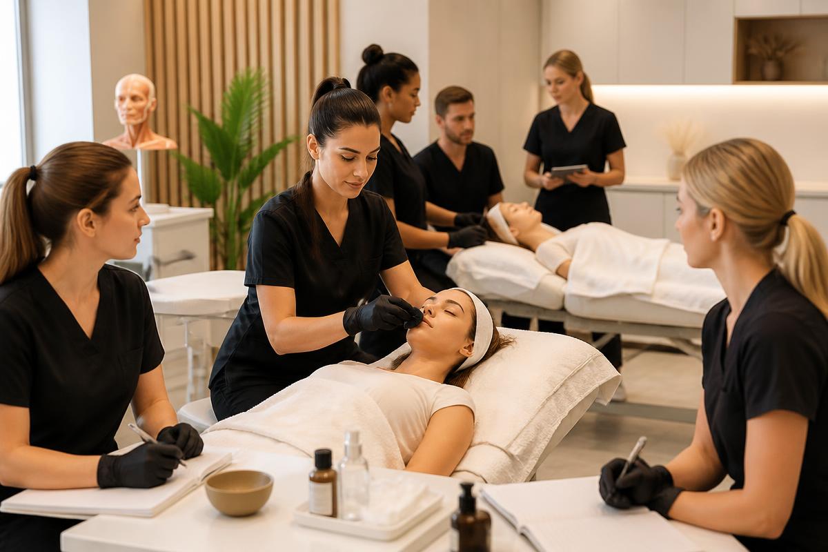Small cohort of nurses in a hands-on injectables training session